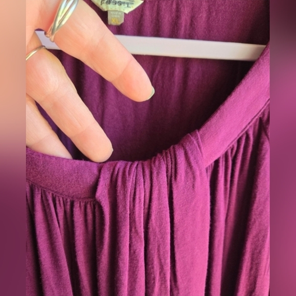 Fossil Women's Magenta Long Sleeve Top XL EUC - Picture 4 of 5